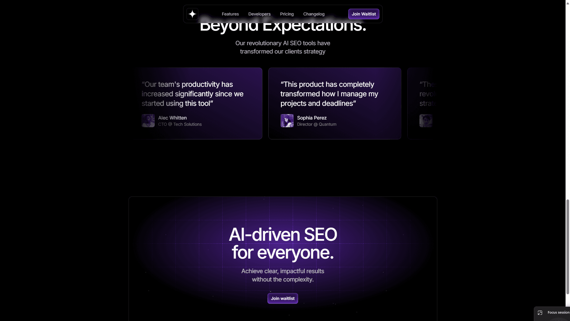 AI-SEO SASS Landing Page