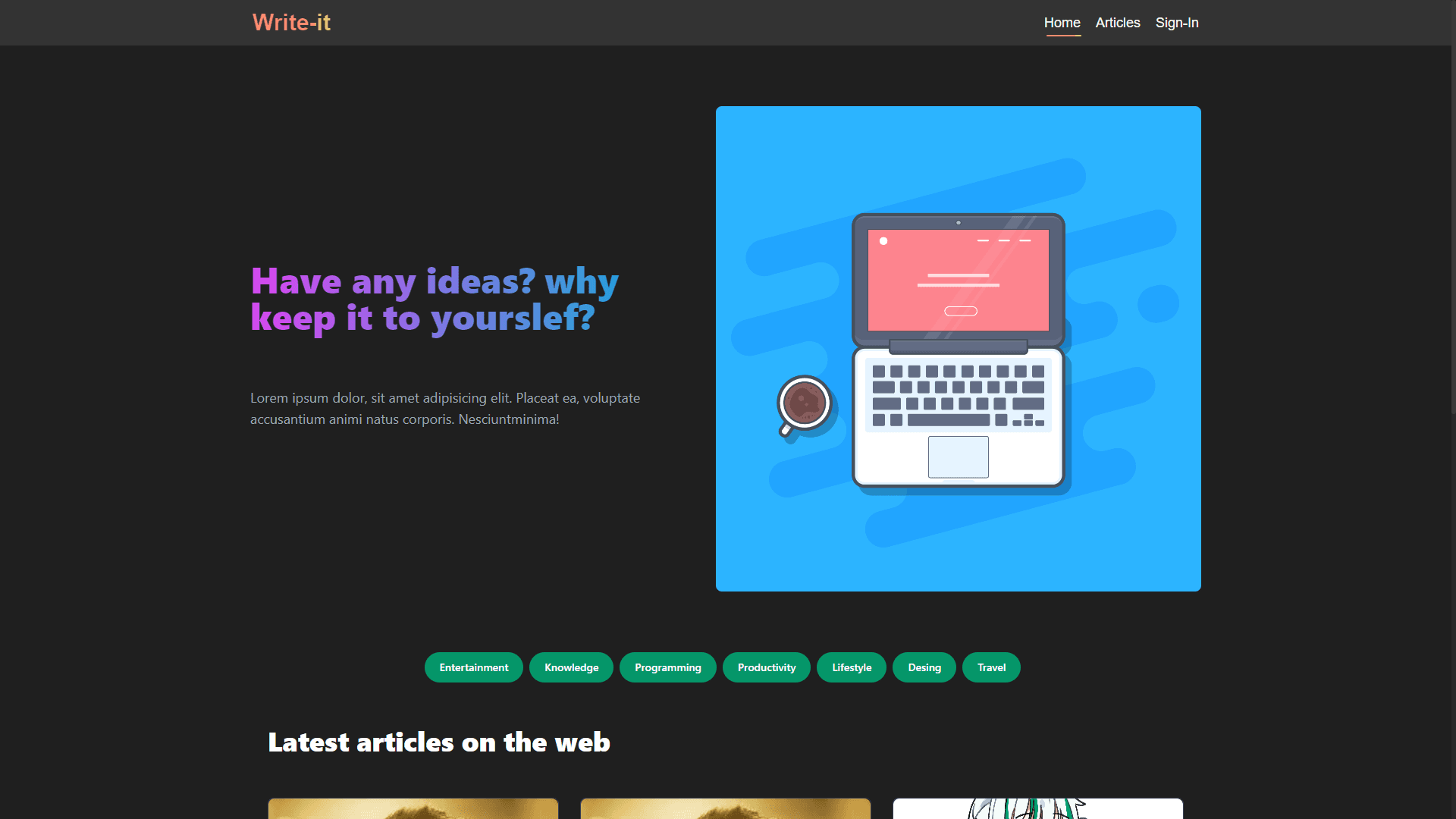Write-it blog App